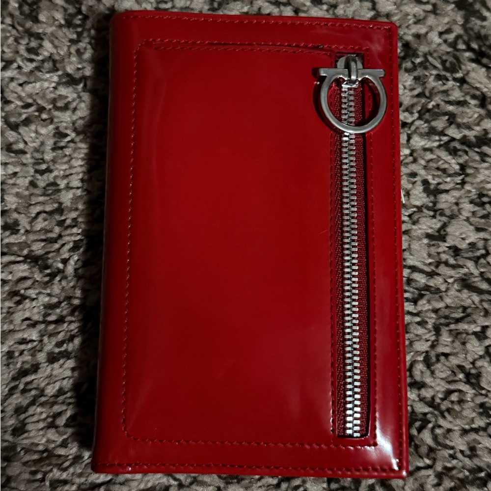 Salvatore Ferragamo authentic Vibrant Red Wallet - Picture 9 of 12